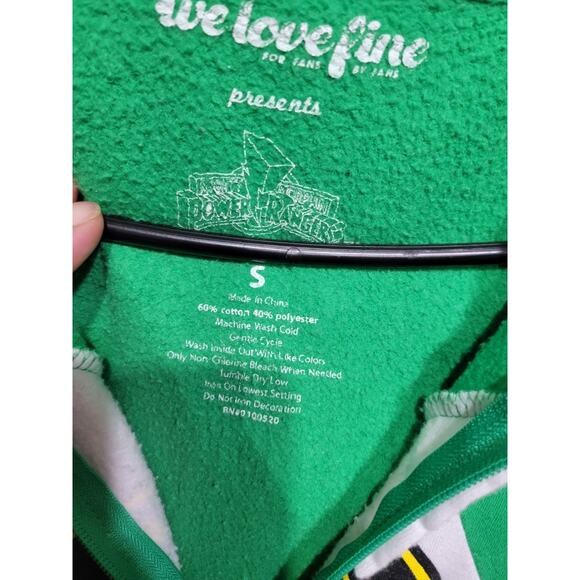 Mighty Morphin Power Rangers Costume Hoodie Full Zip Mens Small Green - Picture 5 of 7